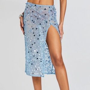 NWT Retrofete Mirage Skirt in Dusk Blue
